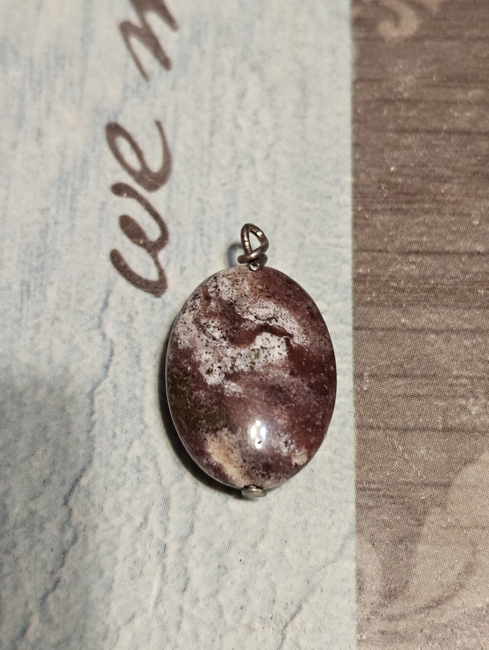 Silver Tone Multicolor Stone Pendant